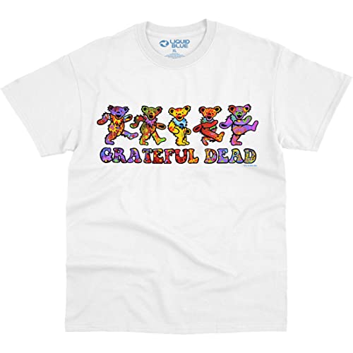 00s USA製 GRATEFUL DEAD BEAN BEAR Tシャツ M Liquid Blue Men's Grateful Dead Tie Dye Dancing Bears T-Shirt